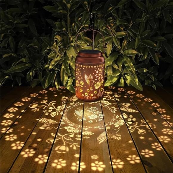Mothers Day Gifts Solar Lanterns Outdoor Waterproof Hummingbird Garden Decor - Picture 4 of 7